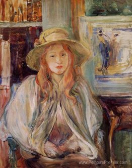 Julie Manet avec un chapeau de paille Julie Manet avec un chapeau de paille