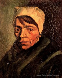 Tête d'une paysanne avec une casquette blanche Tête d'une paysanne avec une casquette blanche