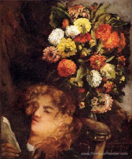 Tête d'une femme avec des fleurs Tête d'une femme avec des fleurs