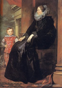 Noble génoise avec son fils Noble génoise avec son fils