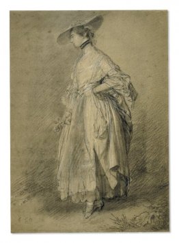 Une femme avec une rose Une femme avec une rose