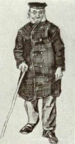 Homme orphelin avec capuchon et bâton Homme orphelin avec capuchon et bâton