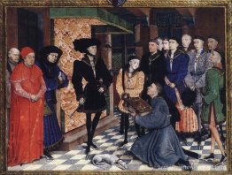 Miniature de la première page des Chroniques de Hainaut Miniature de la première page des Chroniques de Hainaut