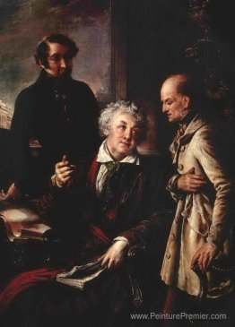 Portrait de Fedor Semenovich Moslov avec des employés de Stud Fa Portrait de Fedor Semenovich Moslov avec des employés de Stud Fa