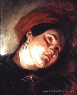 Chef d'une femme dans un turban rouge Chef d'une femme dans un turban rouge