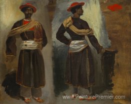 Deux vues d'un Indien debout depuis Calcutta Deux vues d'un Indien debout depuis Calcutta