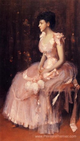 Portrait d'une dame en rose (aka dame en portrait rose de Mme Le Portrait d'une dame en rose (aka dame en portrait rose de Mme Le