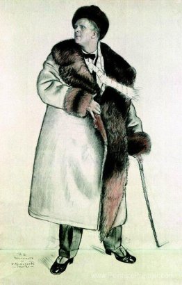 Portrait du chanteur d'opéra Feodor Ivanovich Chaliapin Portrait du chanteur d'opéra Feodor Ivanovich Chaliapin