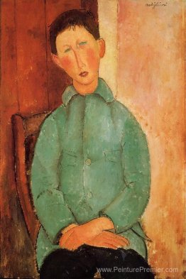Garçon dans une chemise bleue Garçon dans une chemise bleue