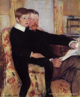 Portrait d'Alexander J. Cassat et de son fils Robert Kelso Cassa Portrait d'Alexander J. Cassat et de son fils Robert Kelso Cassa