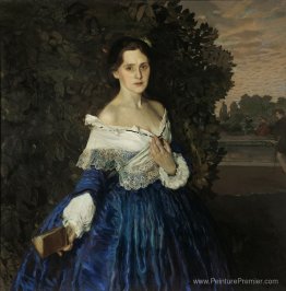 Dame en bleu. Portrait de l'artiste Yelizaveta Martynova Dame en bleu. Portrait de l'artiste Yelizaveta Martynova