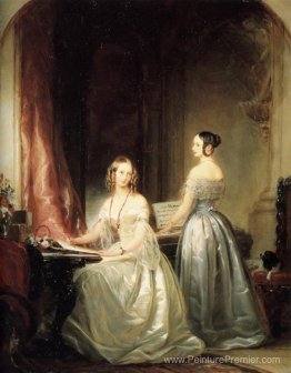Portrait de grandes duchesses Olga Nikolaevna et Alexandra Nikol Portrait de grandes duchesses Olga Nikolaevna et Alexandra Nikol