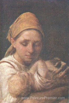 Une paysanne avec un enfant Une paysanne avec un enfant