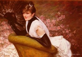 Portrait d'une dame avec un fan Portrait d'une dame avec un fan