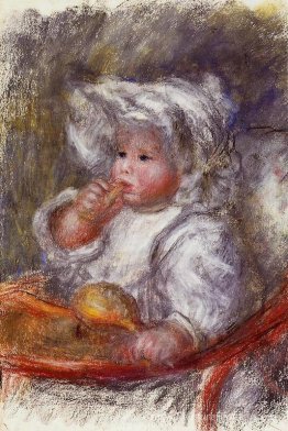 Jean Renoir sur une chaise (enfant avec un biscuit) Jean Renoir sur une chaise (enfant avec un biscuit)