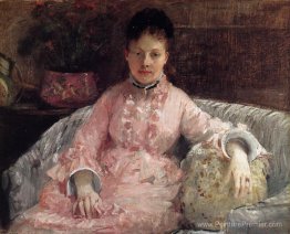 Portrait d'une femme en robe rose Portrait d'une femme en robe rose