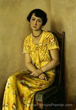 Jeune femme en jaune Jeune femme en jaune