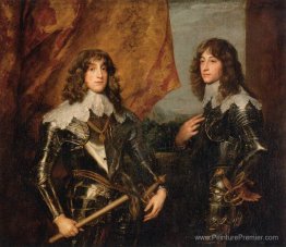 Portrait des princes Palatine Charles Louis I et son frère Rober Portrait des princes Palatine Charles Louis I et son frère Rober