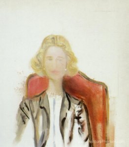 Portrait d'une femme - Veste grise portant un collier de perles Portrait d'une femme - Veste grise portant un collier de perles