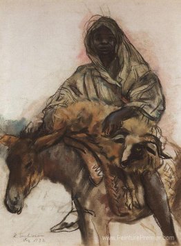 Arabe sur un âne Arabe sur un âne