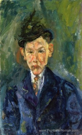 Jeune homme portant un petit chapeau Jeune homme portant un petit chapeau