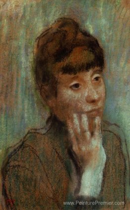 Portrait d'une femme portant un chemisier vert Portrait d'une femme portant un chemisier vert