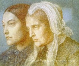 Portrait de la sœur de l'artiste Christina et de la mère Frances Portrait de la sœur de l'artiste Christina et de la mère Frances