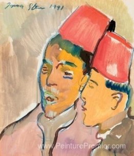 Hommes en fezzes rouges Hommes en fezzes rouges