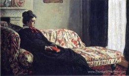 Méditation, Madame Monet assise sur un canapé Méditation, Madame Monet assise sur un canapé