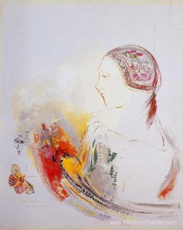 Profil d'un enfant (profil d'une fille avec oiseau de paradis) Profil d'un enfant (profil d'une fille avec oiseau de paradis)