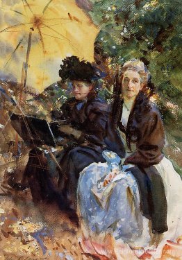 Miss Wedwood et Miss Sargent Sketching Miss Wedwood et Miss Sargent Sketching