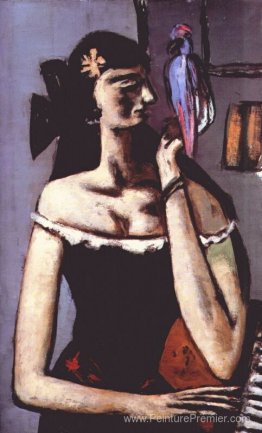 Femme avec perroquet Femme avec perroquet