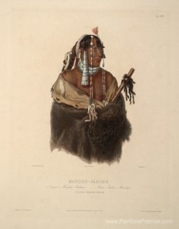 Mándeh Páhchu, un jeune Mandan Indien, plaque 24 du volume 1 de Mándeh Páhchu, un jeune Mandan Indien, plaque 24 du volume 1 de