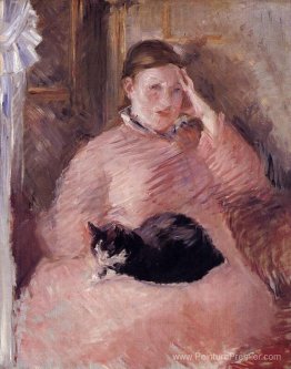 Femme avec un chat Femme avec un chat