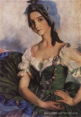 Portrait d'une ballerine A.D. Danilova en costume pour le pavill Portrait d'une ballerine A.D. Danilova en costume pour le pavill