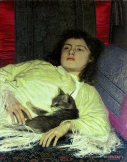 Fille avec un chat Fille avec un chat