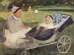Portrait de Henri Valpincon comme un enfant avec une gouvernante Portrait de Henri Valpincon comme un enfant avec une gouvernante
