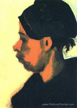 Tête d'une paysanne avec une casquette sombre Tête d'une paysanne avec une casquette sombre