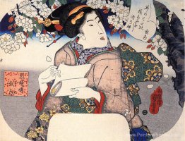 Femme sous un cerisier Femme sous un cerisier