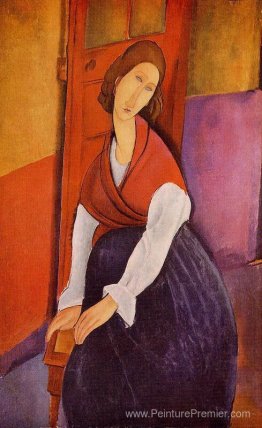 Jeanne Hebutern dans le châle rouge Jeanne Hebutern dans le châle rouge