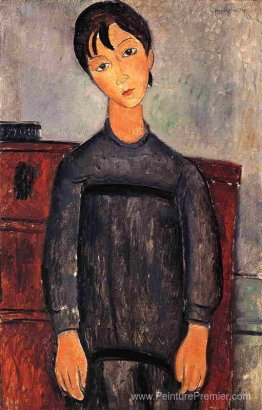 Petite fille en tablier noir Petite fille en tablier noir