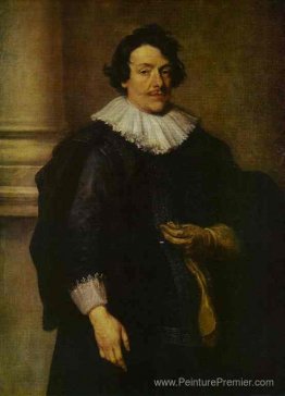 Portrait d'un gentleman vêtu de noir, devant un pilier Portrait d'un gentleman vêtu de noir, devant un pilier