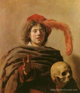 Jeune homme avec un crâne Jeune homme avec un crâne