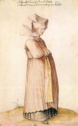 Femme Nuremberg habillée pour l'église Femme Nuremberg habillée pour l'église