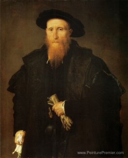 Portrait d'un gentleman avec des gants Portrait d'un gentleman avec des gants