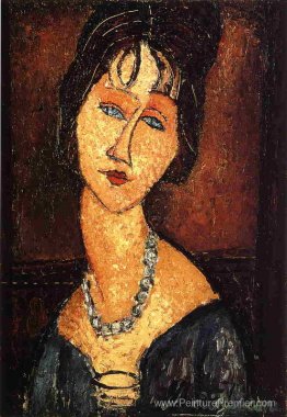 Jeanne Hebuterne avec collier Jeanne Hebuterne avec collier
