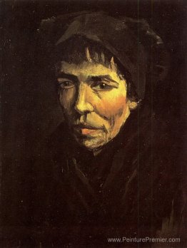 Tête d'une paysanne avec une casquette sombre Tête d'une paysanne avec une casquette sombre