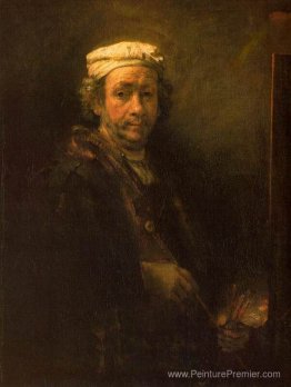 Portrait de l'artiste à son chevalet, détail du visage Portrait de l'artiste à son chevalet, détail du visage
