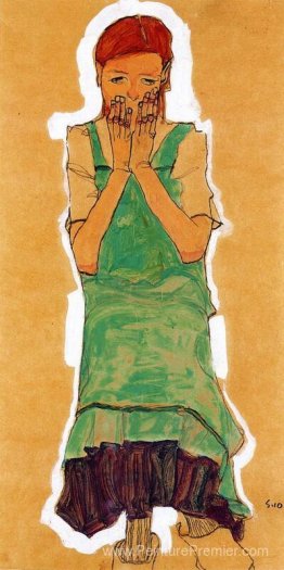 Fille avec pinfaire vert Fille avec pinfaire vert