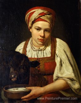 Une paysanne avec un mollet Une paysanne avec un mollet
